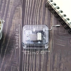 Transparent Hand Cranked Music Box