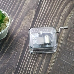 Transparent Hand Cranked Music Box