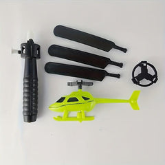 Mini Helicopter Flying Pull Rope Remote Control Toy Kids Christmas Birthday Gift