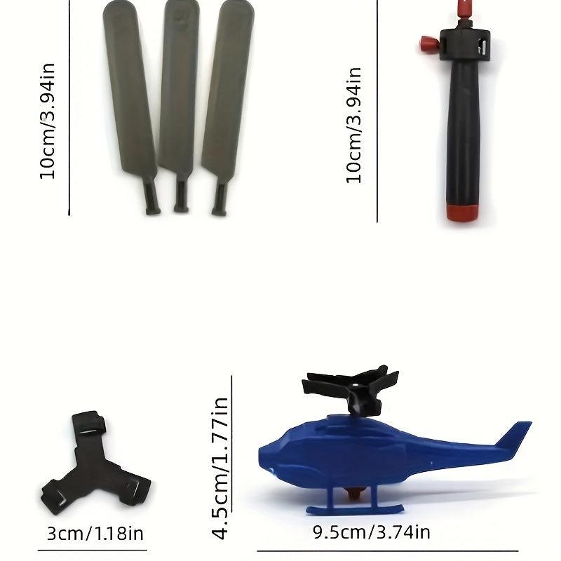 Mini Helicopter Flying Pull Rope Remote Control Toy Kids Christmas Birthday Gift