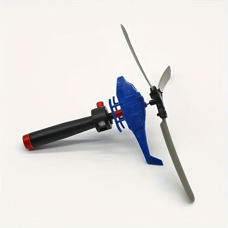 Mini Helicopter Flying Pull Rope Remote Control Toy Kids Christmas Birthday Gift
