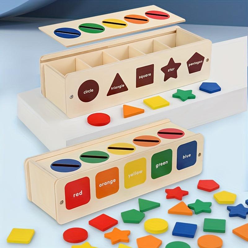 Montessori Coin Box Educational Toy Baby Shape Recognition