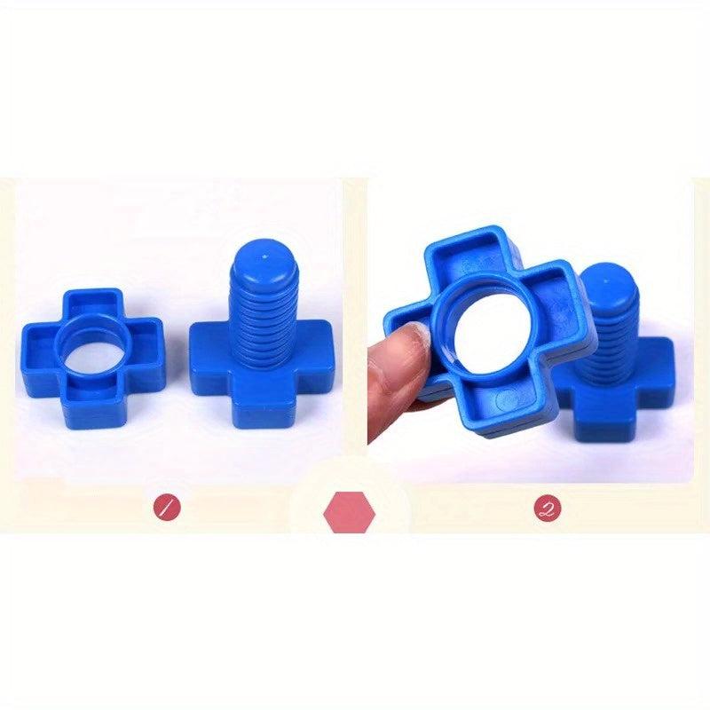 15sets Nut Shaped Plastic Building Blocks Educational Toys For Kids