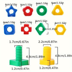 15sets Nut Shaped Plastic Building Blocks Educational Toys For Kids
