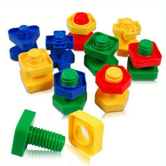 15sets Nut Shaped Plastic Building Blocks Educational Toys For Kids