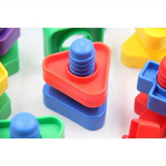 15sets Nut Shaped Plastic Building Blocks Educational Toys For Kids