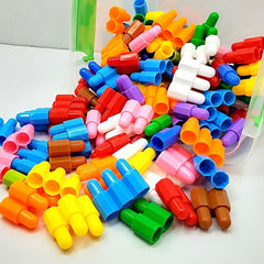 Kids Educational Plastic Building Blocks Rocket Bullet