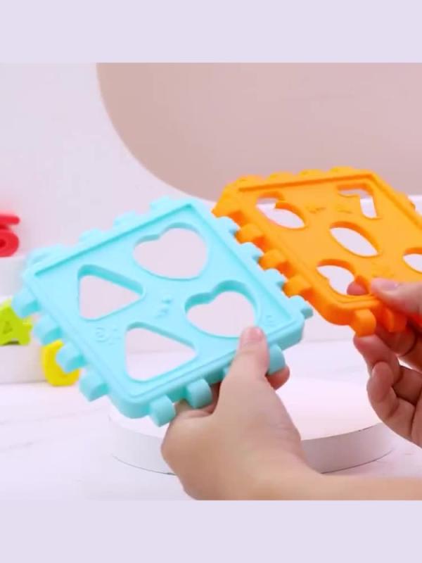 Cube Puzzle Toy Building Blocks Kids Shape Matching