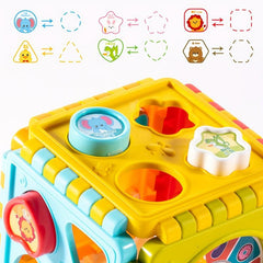 Cube Puzzle Toy Building Blocks Kids Shape Matching