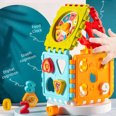 Cube Puzzle Toy Building Blocks Kids Shape Matching