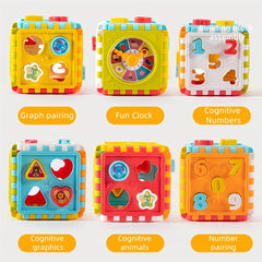 Cube Puzzle Toy Building Blocks Kids Shape Matching