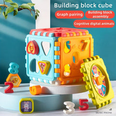 Cube Puzzle Toy Building Blocks Kids Shape Matching