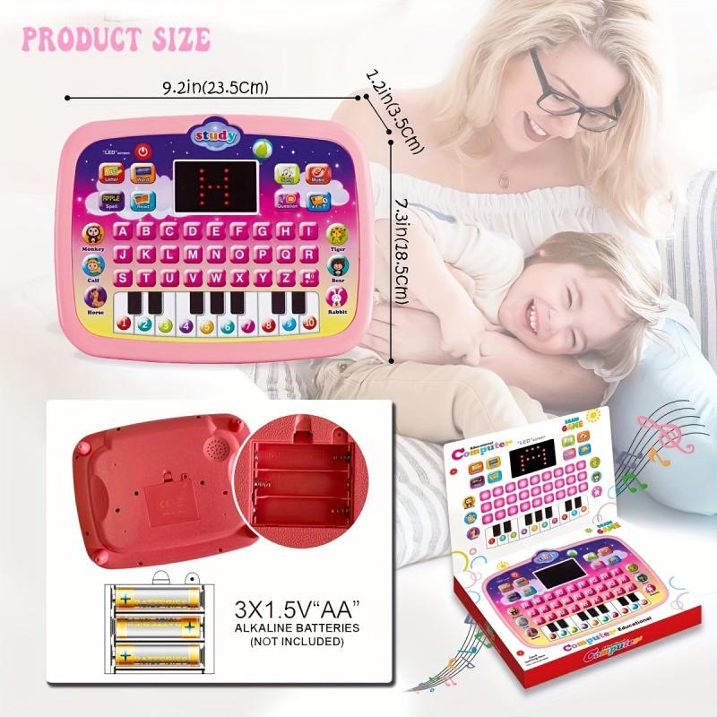 Interactive Kids Tablet Toddler Learning Pad With LED Screen