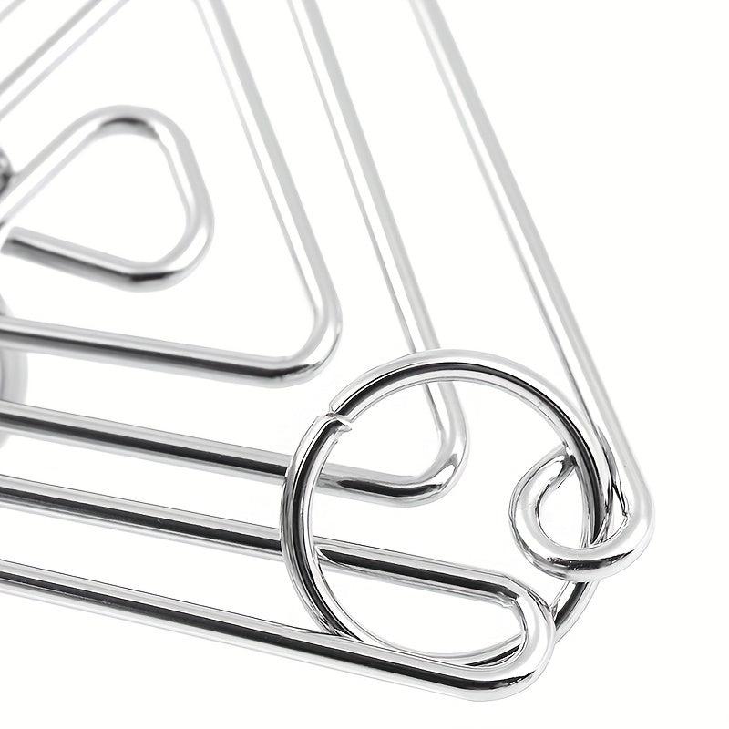 Metal Triangle Ring Puzzle Game Challenge Toys Adults Kids
