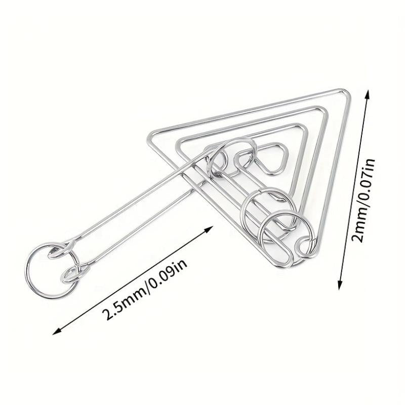 Metal Triangle Ring Puzzle Game Challenge Toys Adults Kids