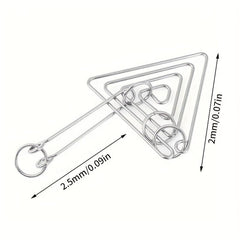 Metal Triangle Ring Puzzle Game Challenge Toys Adults Kids