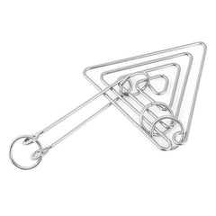 Metal Triangle Ring Puzzle Game Challenge Toys Adults Kids