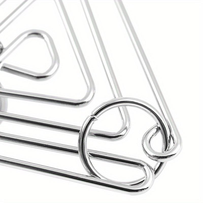 Metal Triangle Ring Puzzle Game Challenge Toys Adults Kids