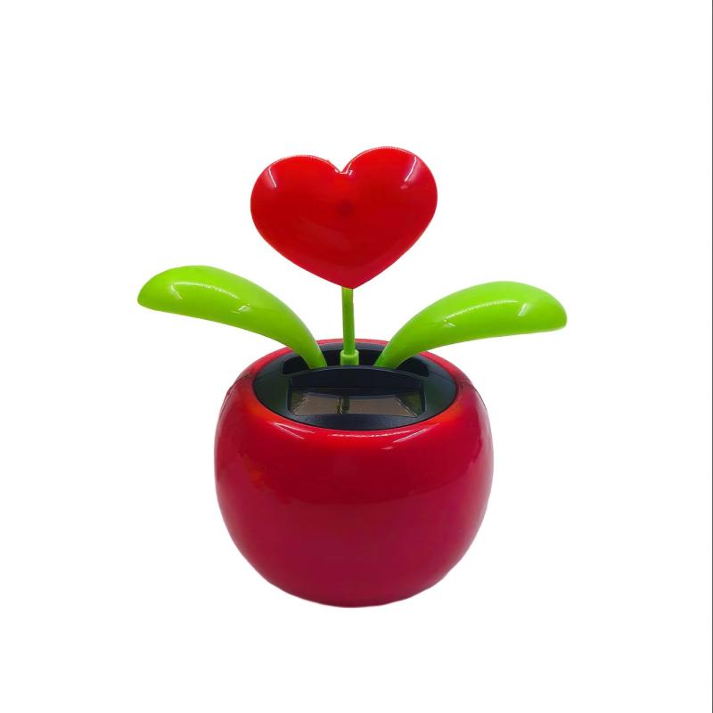 Solar Educational Toys Car Ornaments Shaking Head Rose Sunflower