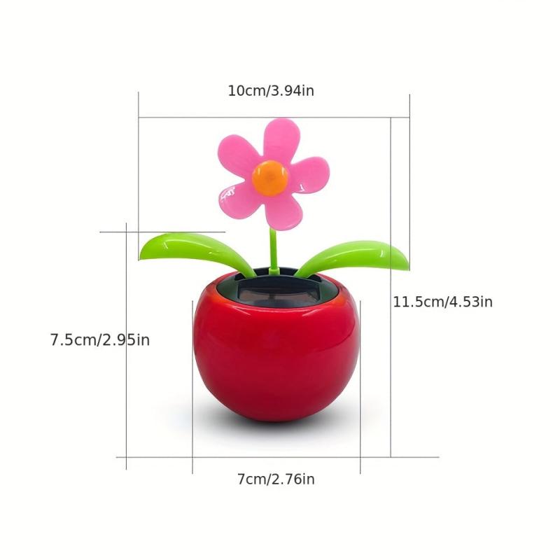 Solar Educational Toys Car Ornaments Shaking Head Rose Sunflower