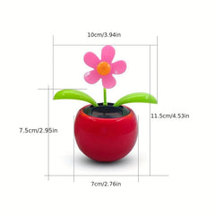 Solar Educational Toys Car Ornaments Shaking Head Rose Sunflower
