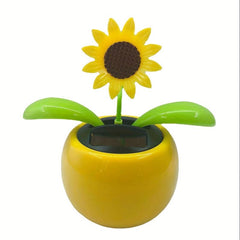 Solar Educational Toys Car Ornaments Shaking Head Rose Sunflower