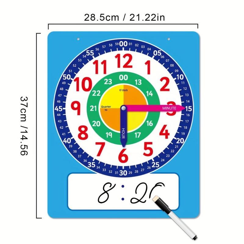 Kid Kindergarten Clock Teaching Demonstration Time Clock To Learn