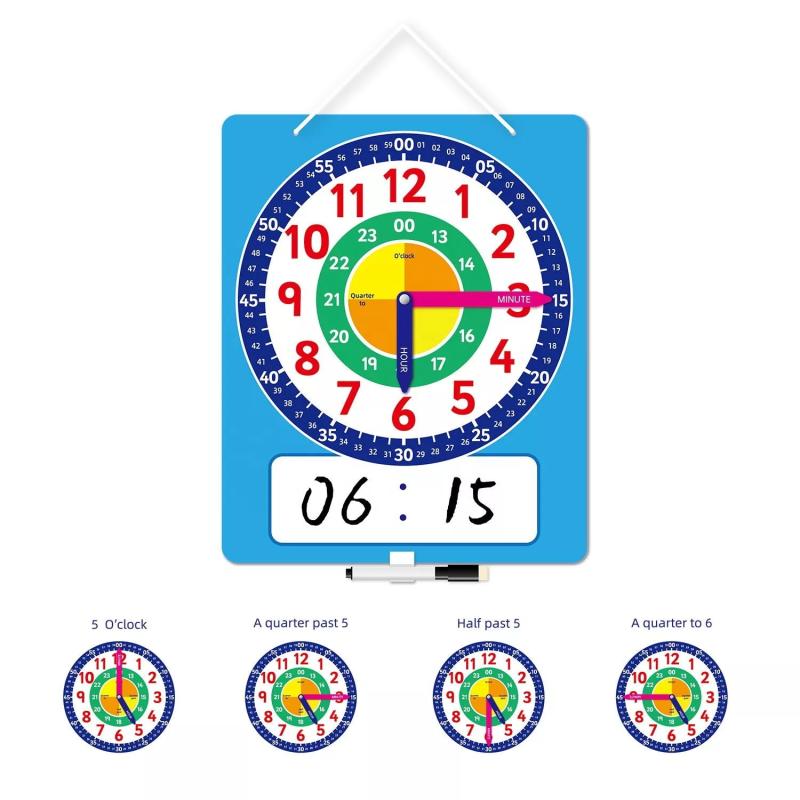 Kid Kindergarten Clock Teaching Demonstration Time Clock To Learn
