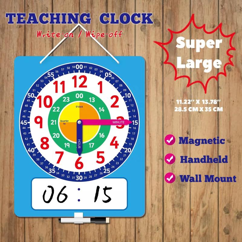 Kid Kindergarten Clock Teaching Demonstration Time Clock To Learn