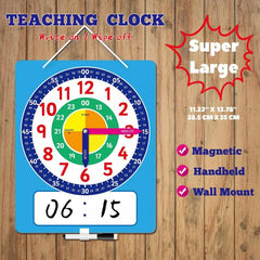 Kid Kindergarten Clock Teaching Demonstration Time Clock To Learn