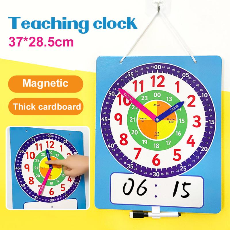 Kid Kindergarten Clock Teaching Demonstration Time Clock To Learn