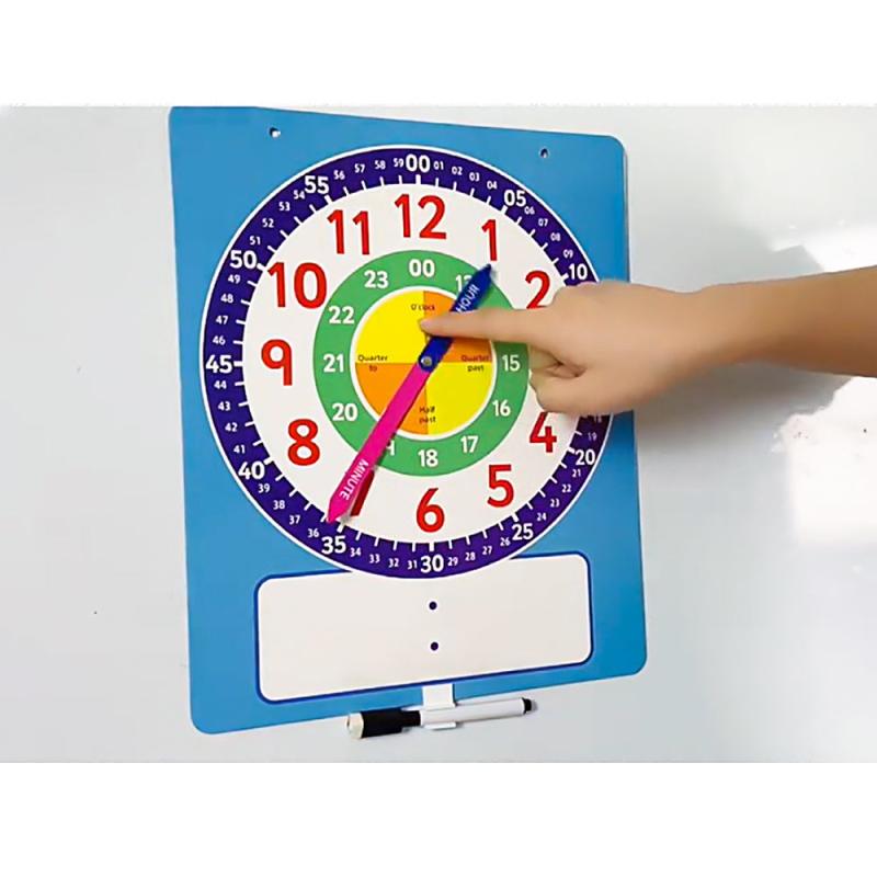 Kid Kindergarten Clock Teaching Demonstration Time Clock To Learn