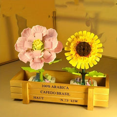 Kids Building Blocks Bouquets & Insert Toys Home Office Plant Decoration Gift