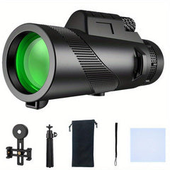 80X100 HD Monocular Telescope Long Range Zoom With Tripod Phone Clip