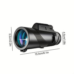 80X100 HD Monocular Telescope Long Range Zoom With Tripod Phone Clip