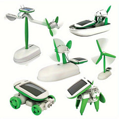 DIY 6-in-1 Strange Assembly Solar Toys