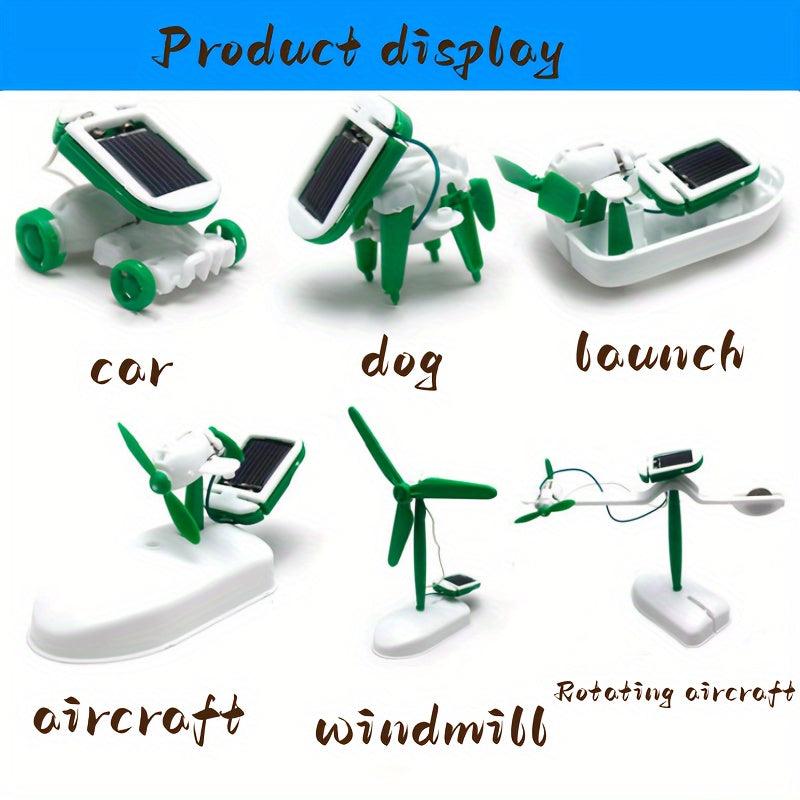 DIY 6-in-1 Strange Assembly Solar Toys