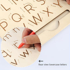 Wooden Alphabet Tracing Board - Double Sided - Learn ABCs