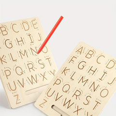 Wooden Alphabet Tracing Board - Double Sided - Learn ABCs