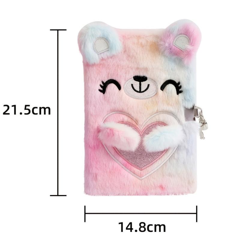Children's Cartoon Bear Plush Notebook Girl Diary Gift Book