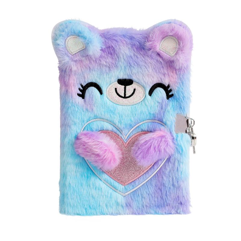 Children's Cartoon Bear Plush Notebook Girl Diary Gift Book