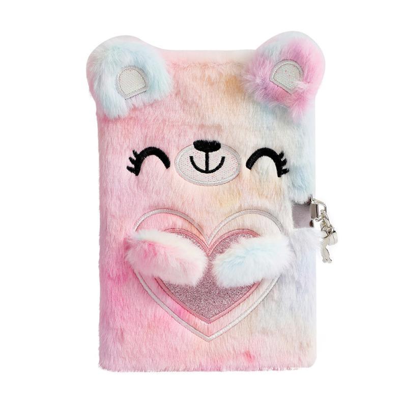 Children's Cartoon Bear Plush Notebook Girl Diary Gift Book