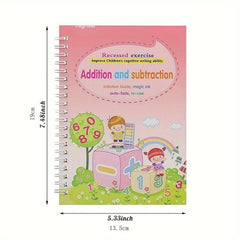 4 Reusable Magical Handwriting Workbooks Practice Copybook for Children