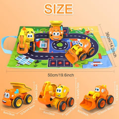 2 Year Old Boy Truck Toy Toddler Stroller 3 Friction Power Construction Car Set