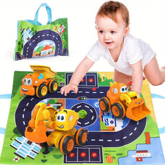 2 Year Old Boy Truck Toy Toddler Stroller 3 Friction Power Construction Car Set