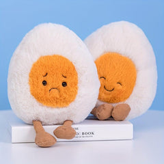 Fluffy Soft Boiled Egg Plush Doll Stuffed Food Emotions Children Toys