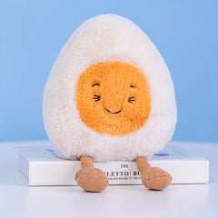 Fluffy Soft Boiled Egg Plush Doll Stuffed Food Emotions Children Toys