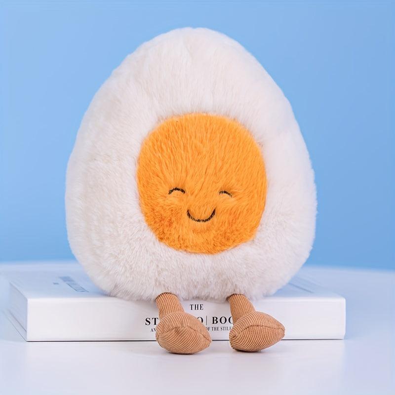 Fluffy Soft Boiled Egg Plush Doll Stuffed Food Emotions Children Toys