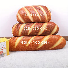 8in Soft Bread Pillow 3D Plush Toy Lumbar Back Cushion for Kids Girls