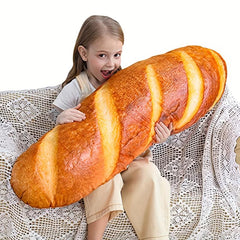 8in Soft Bread Pillow 3D Plush Toy Lumbar Back Cushion for Kids Girls